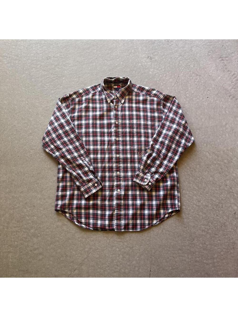 Vintage 90s Tommy Hilfiger Plaid Button Up Shirt